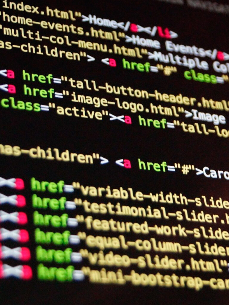 Código de una página web